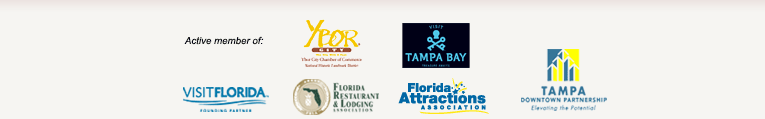 Discover In-Town Tampa Guide & Map are active members of Tampa Bay & Co., Ybor City Chamber of Commerce, Tampa Attractions Association, Visit Florida, Florida Attractions Association Florida Restaurant & Lodging Associations, and more.